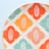 Plate, Large w. Ellipse Clovers in Brights