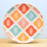Plate, Large w. Ellipse Clovers in Brights
