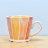 Squattie cup, Ellipse Stripes in Warms