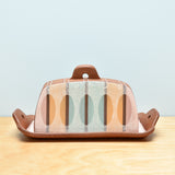 Butter Dish w. Ellipse Stripes in Candy Colors