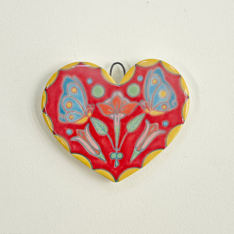 Ornament, Heart w. Butterflies