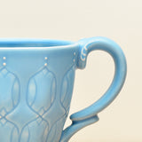 Stamped mug in Aqua