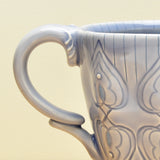 Stamped mug in Periwinkle gloss
