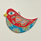 Ornament, Folk Bird in Red