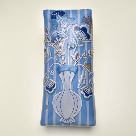 Discounted Wall Pillow, Nighttime Striped Bouquet