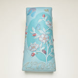 Wall Pillow, Beach Rose Botanical & Text in Frost