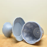 Planter w. Saucer Pedestal in Periwinkle
