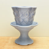 Planter w. Saucer Pedestal in Periwinkle