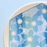 Plate, Medium Ombre Stripes Floral in Cools