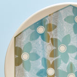 Plate, Largish Ombre Stripe Flora in Greens