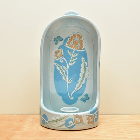 Candle Holder, Wall/ Tabletop w. Butterflies