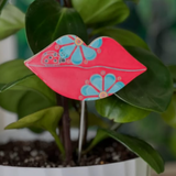 Plant Stake, Lips w. Ladybug