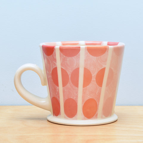 Squattie cup, Dot Stripes in Pinks