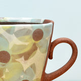 Squattie cup, Large Dazzle Floral in Greens