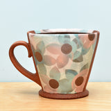 Squattie cup, Large Dazzle Floral in Minty