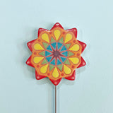 Plant Stake, Rainbow Mandala