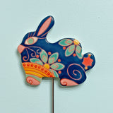 Plant Stake, Navy Bunny