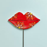 Plant Stake, Red Lips