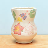 Vignette cup, Hellebore Blossoms w. Butterflies